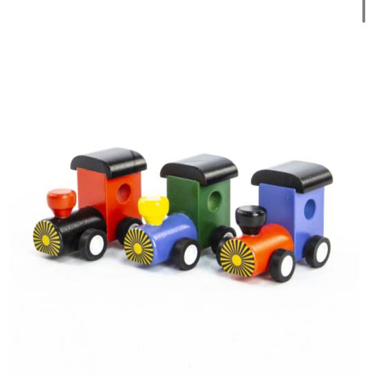 Set Of 3 MAJIGG Wooden Mini Trains FSC™ 100% certified