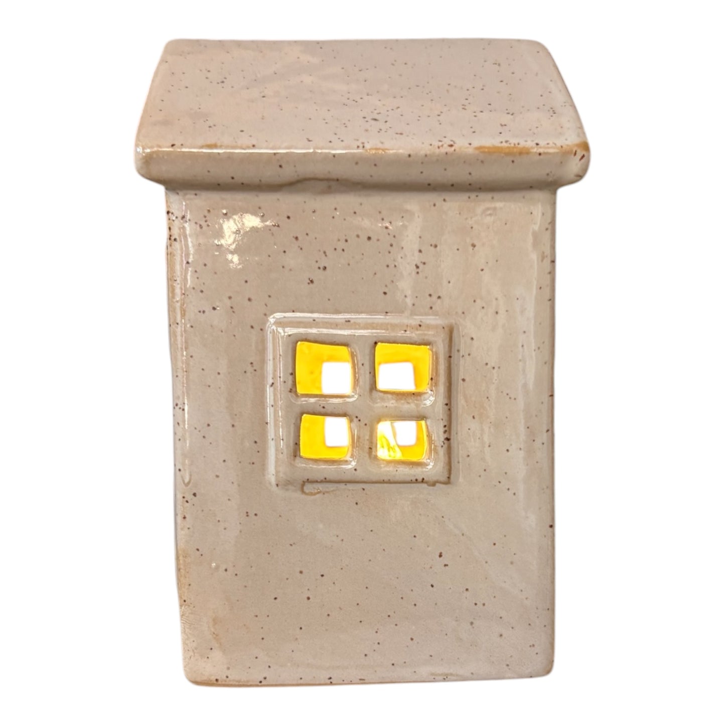 Ceramic house shaped decor, candle holder 