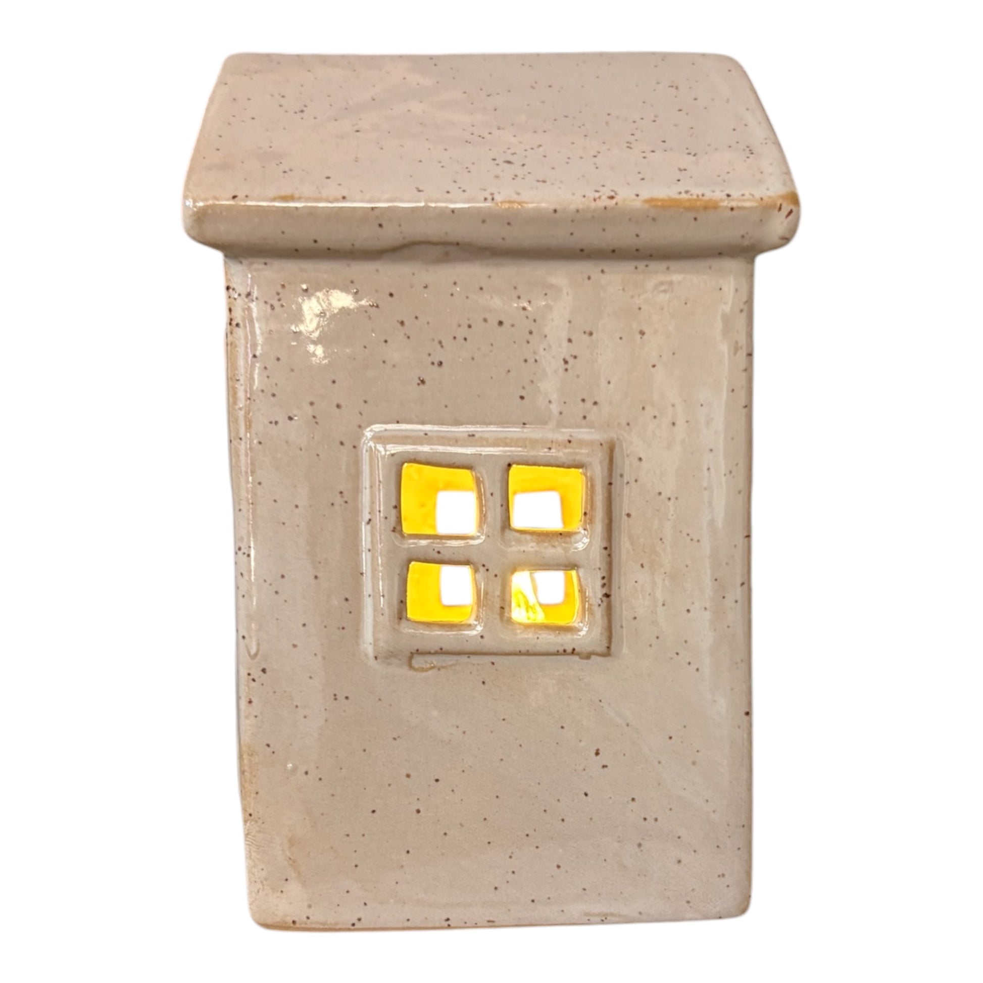 Ceramic house shaped decor, candle holder 