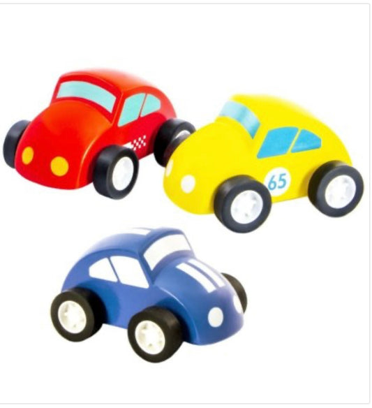 Set Of 3 Majigg Wooden Mini Bug Car FSC 100%