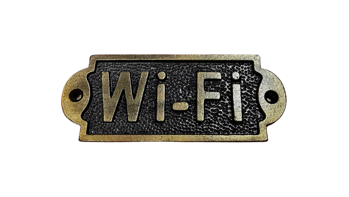 Bronze Finish Wi-Fi plaque