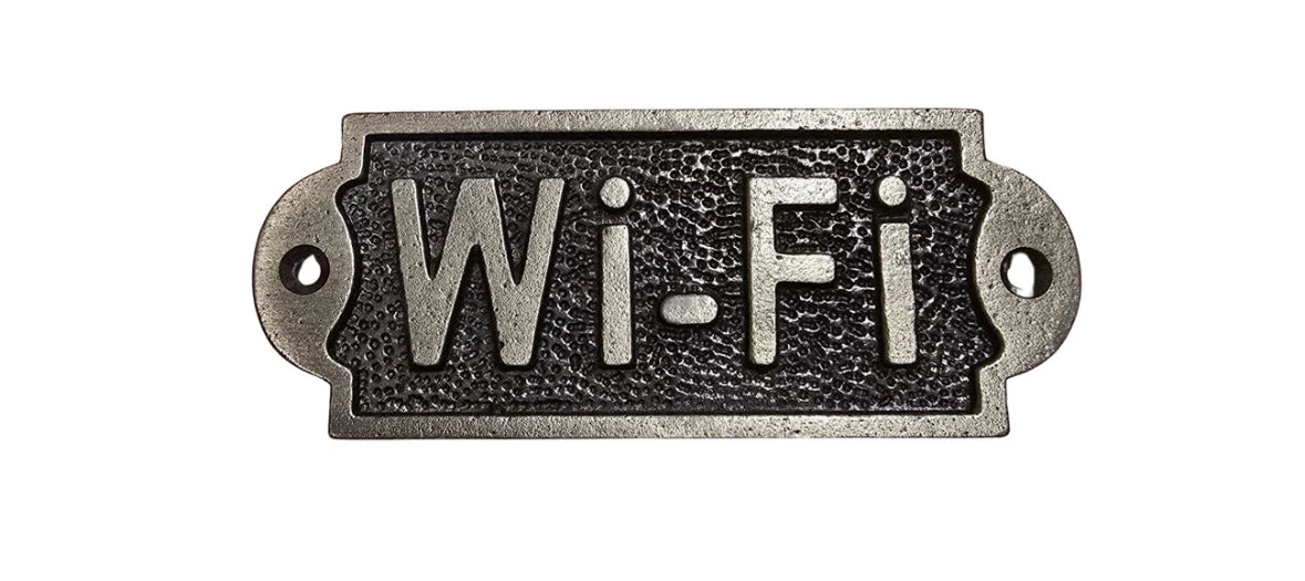 Silver finish Wi-Fi plaque 