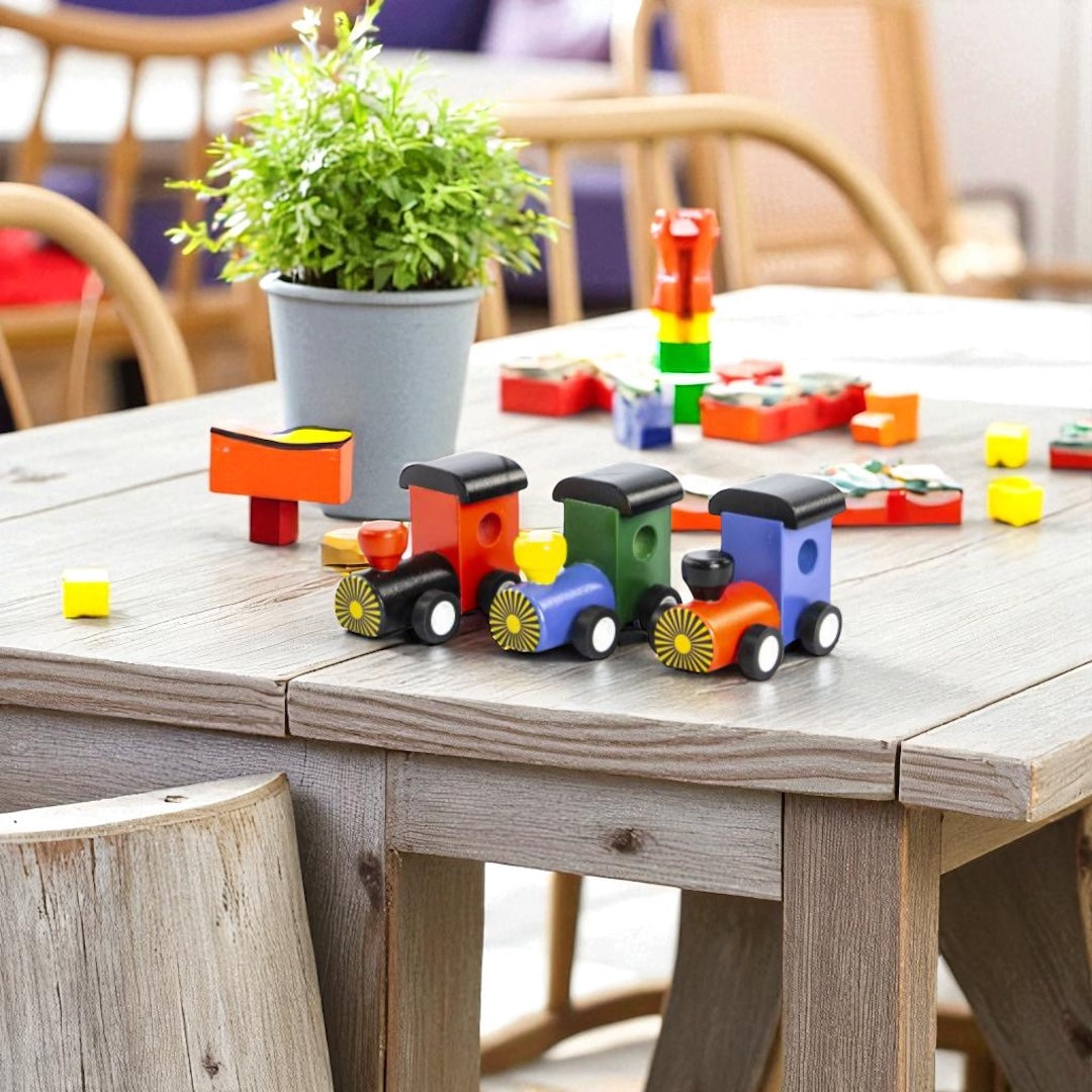 Set Of 3 MAJIGG Wooden Mini Trains FSC™ 100% certified